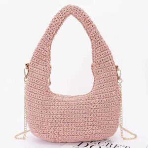 Adorable Braided Cotton Hobo Bag